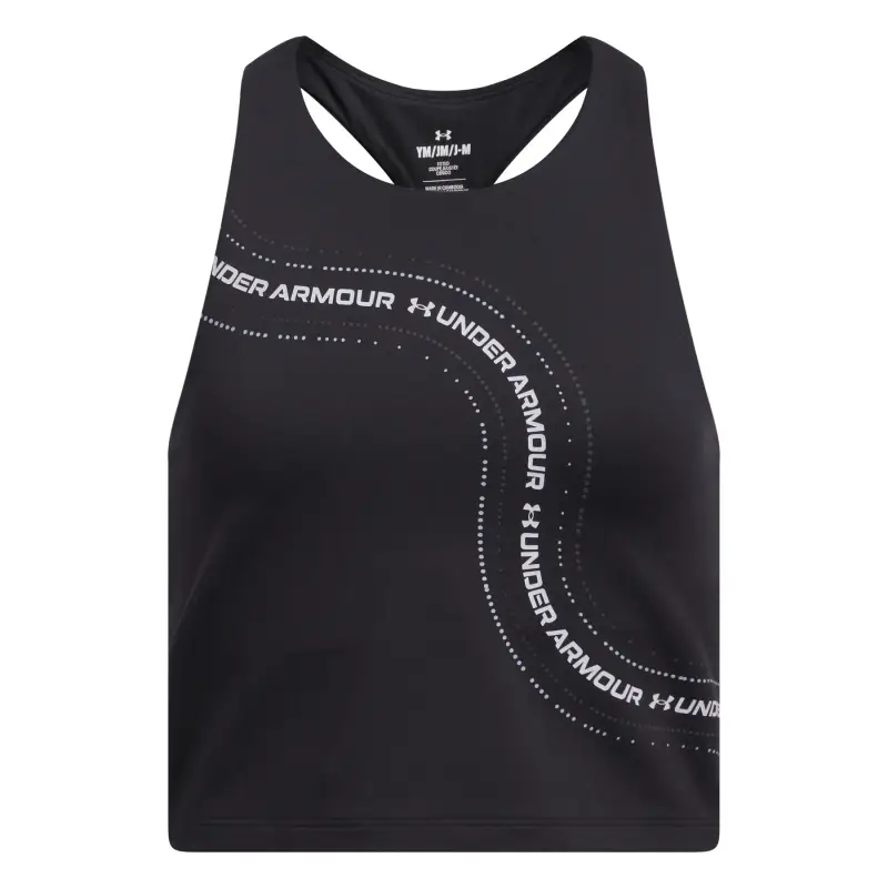 Canottiera bambina Under Armour Motion Branded Noir