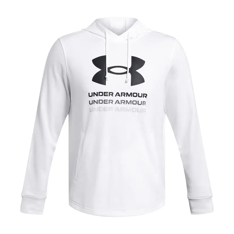 Cappuccio con grafica Under Armour Rival Terry da uomo | Under Armour Bianco