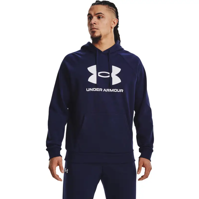 Cappuccio Under Armour Rival Fleece. Blu. Uomini | Under Armour