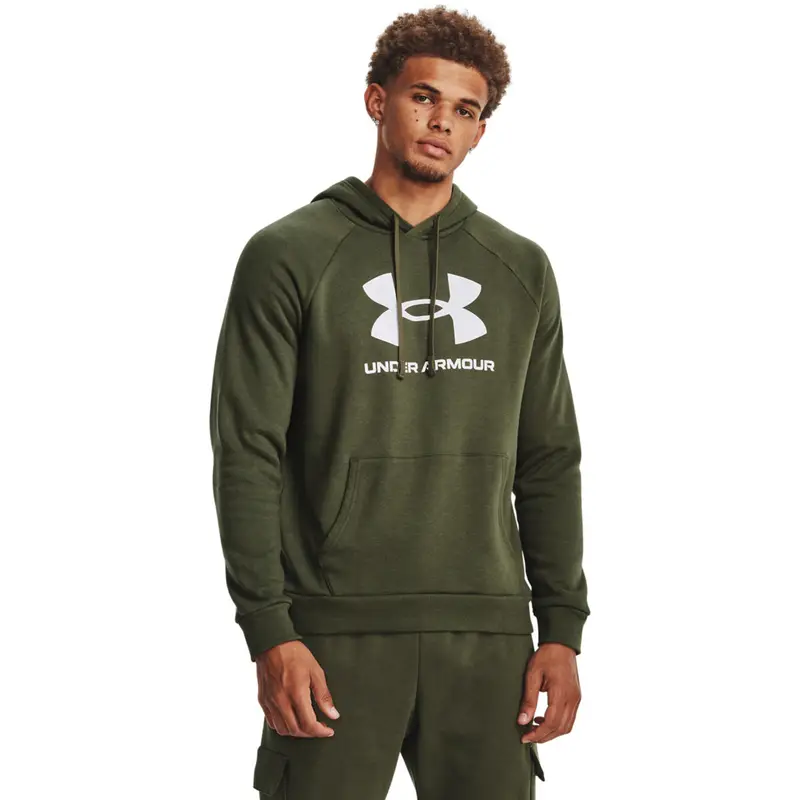 Cappuccio Under Armour Rival Fleece Logo Hd. Verde. Uomini | Under Armour