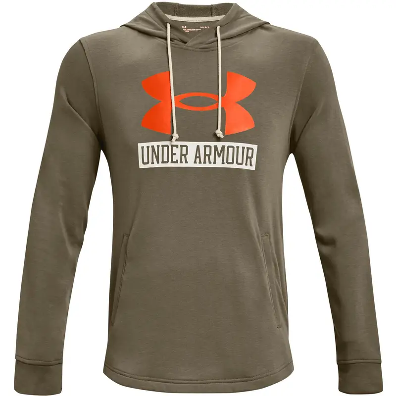 Cappuccio Under Armour UA Rival Terry Logo. Verde. Uomini | Under Armour