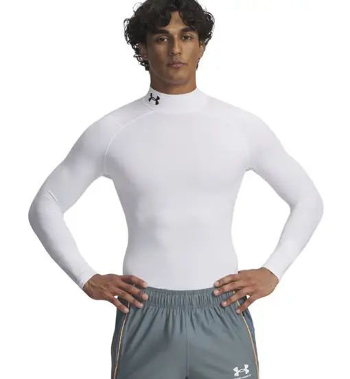 ColdGear® Compression Mock - maglietta tecnica a maniche lunghe - uomo White