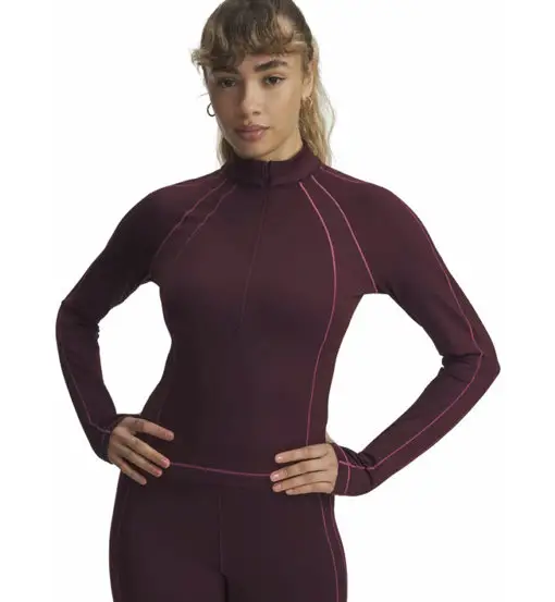 ColdGear® W - maglietta tecnica maniche lunghe - donna Bordeaux