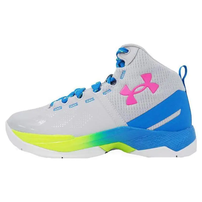 Curry 2 Retro PS Splash Party Scarpe da Ginnastica per Bambini Grigio Halo-Grigio Blu Elettrico 3026306-100 31