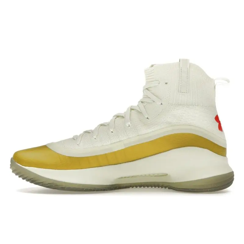 Curry 4 Retro Mentalità da Campione Uomo Sneakers Crema 1298306-301 45 miniatura 3