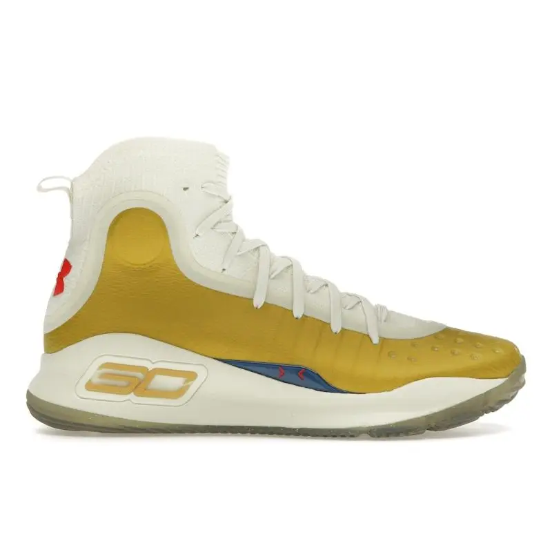 Curry 4 Retro Mentalità da Campione Uomo Sneakers Crema 1298306-301 45