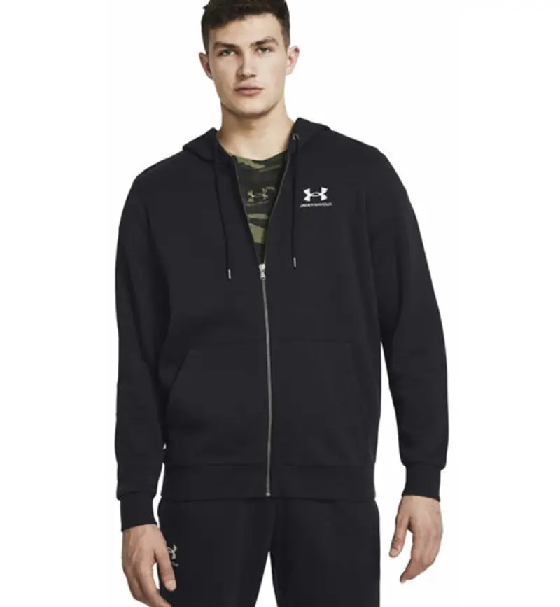 Essential Fleece M - felpa con cappuccio - uomo Black