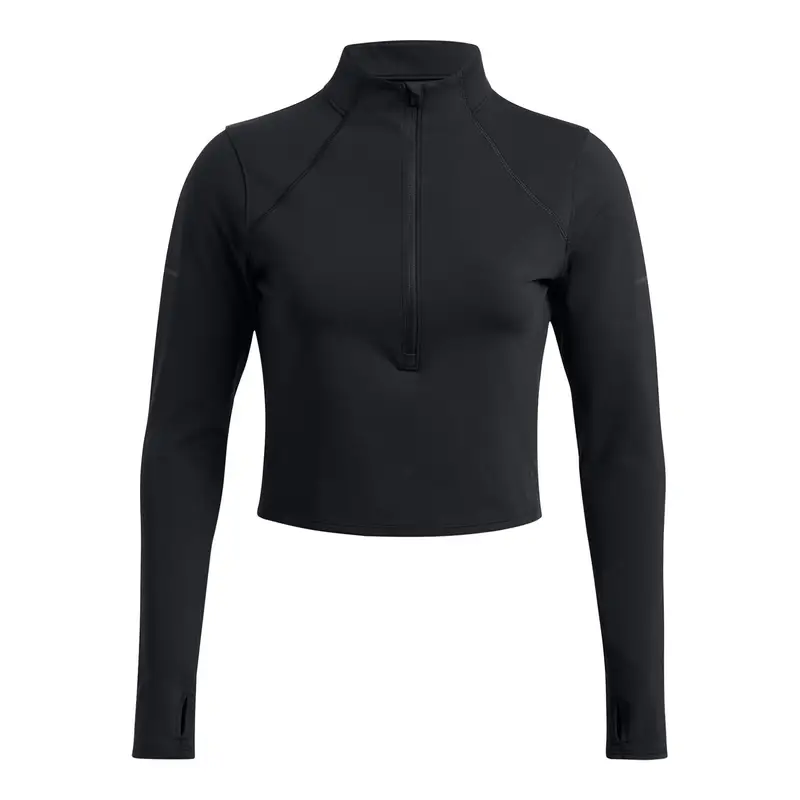 Felpa 1/2 zip in maglia donna Under Armour Launch Elite Noir
