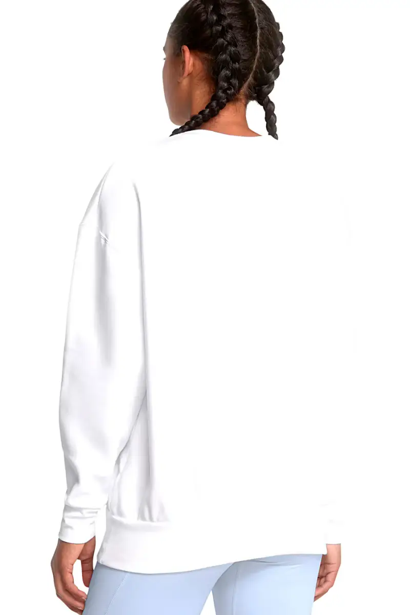 Felpa Bianca Girocollo Senza Cappuccio Under Armour Essential Fleece [BIANCO] miniatura 5