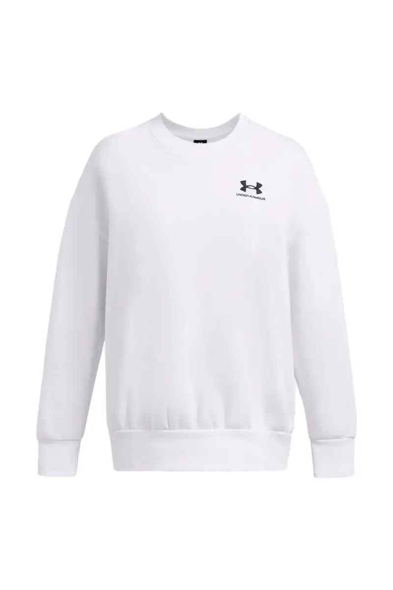 Felpa Bianca Girocollo Senza Cappuccio Under Armour Essential Fleece [BIANCO]