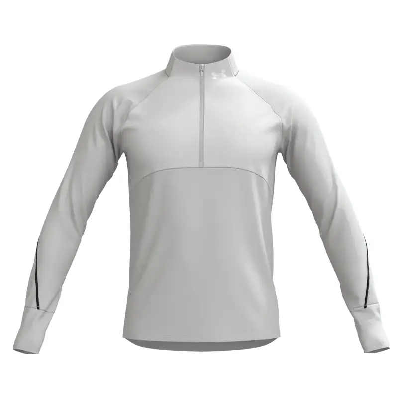 Felpa con 1/2 zip Under Armour Qualifier run 2 0 Gris
