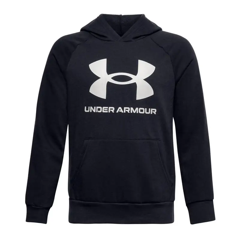 Felpa con Cappuccio Bambino Fleece Rival Big Logo | Under Armour Nero