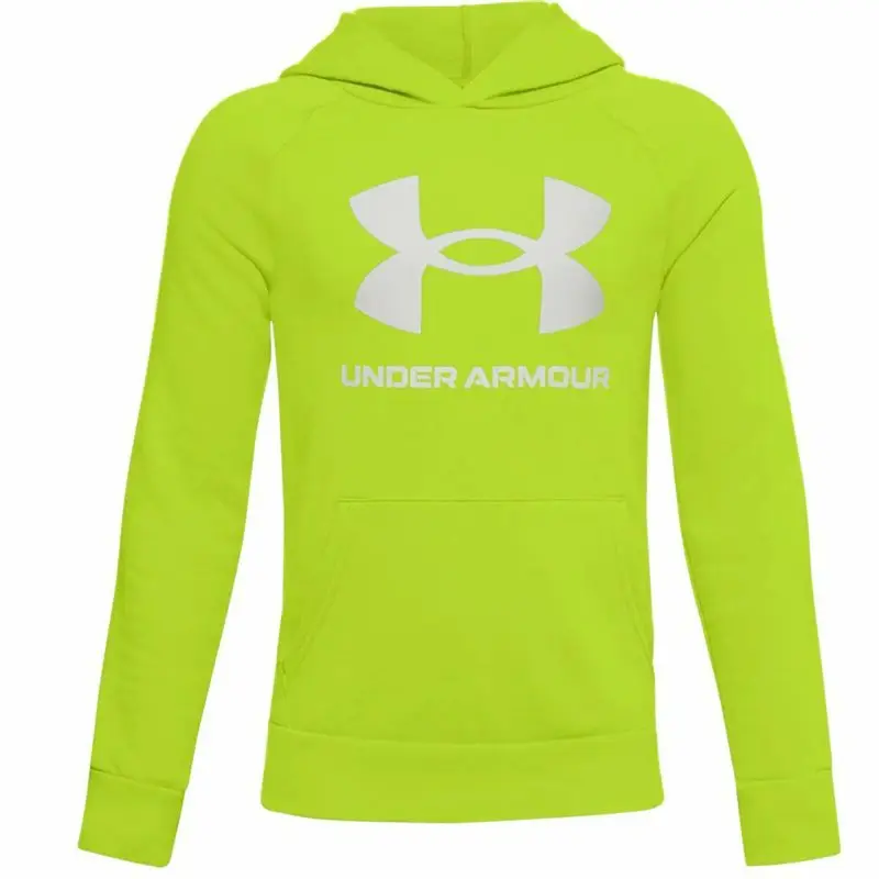 Felpa con Cappuccio Bambino Under Armour Rival Big Logo 1 Verde limone | Under Armour Verde anice