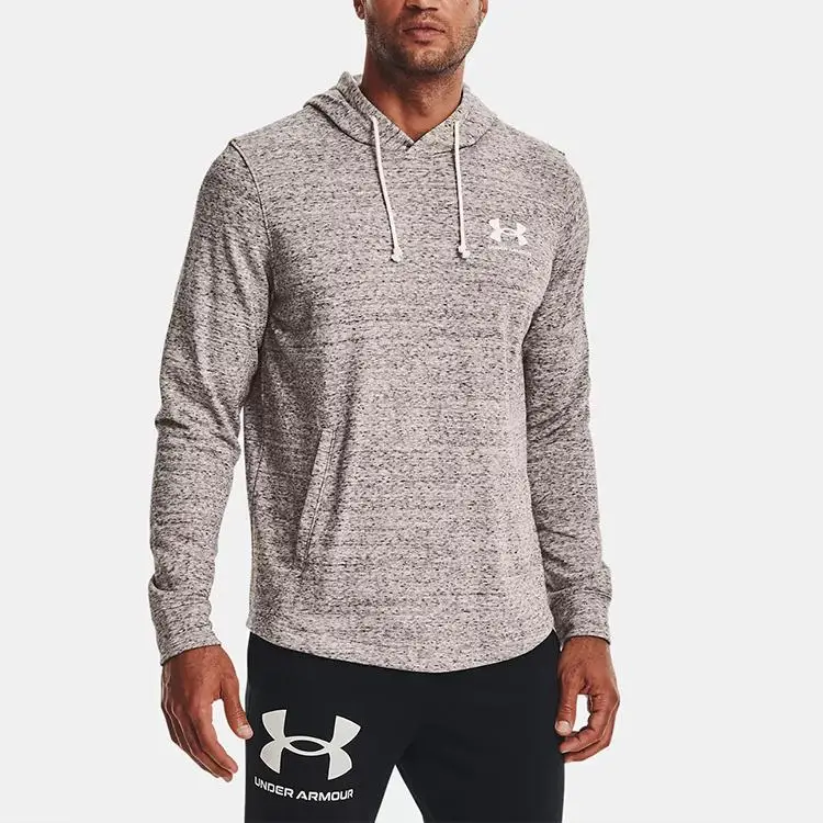 Felpa con cappuccio da allenamento Under Armour Rival Terry da uomo Agate-White 1370401-112 XXL miniatura 3