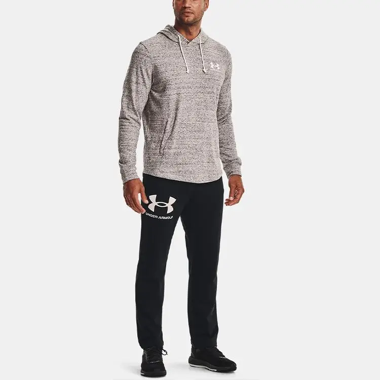 Felpa con cappuccio da allenamento Under Armour Rival Terry da uomo Agate-White 1370401-112 XXL miniatura 5