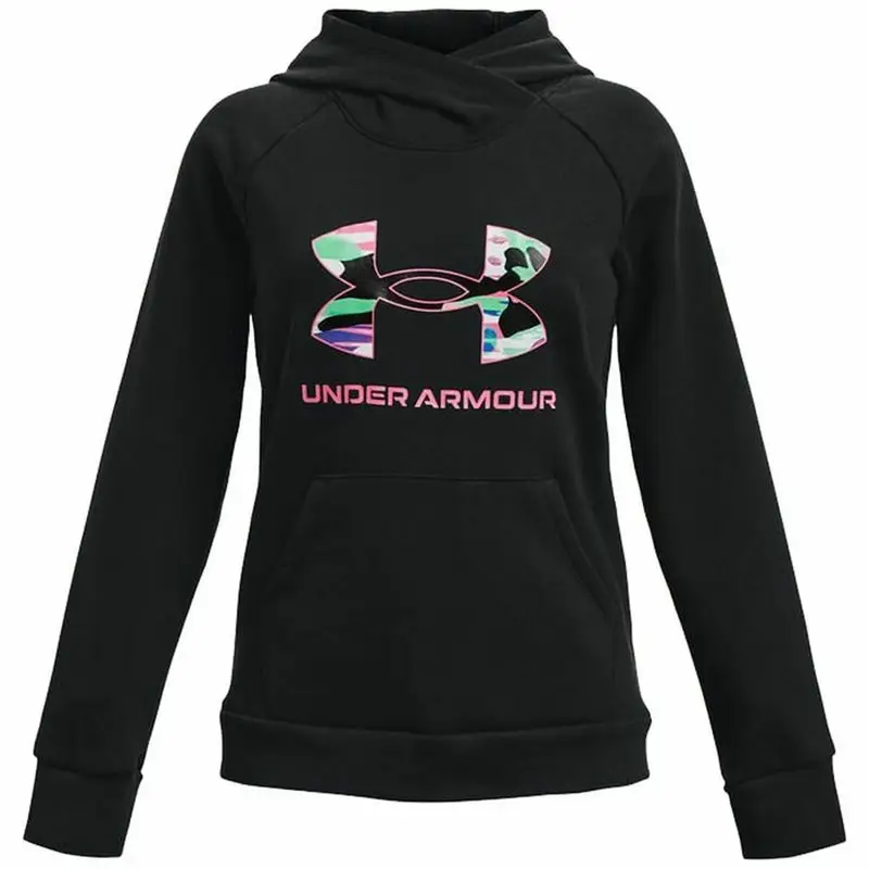 Felpa con Cappuccio da Bambina Rival Big Logo | Under Armour Nero