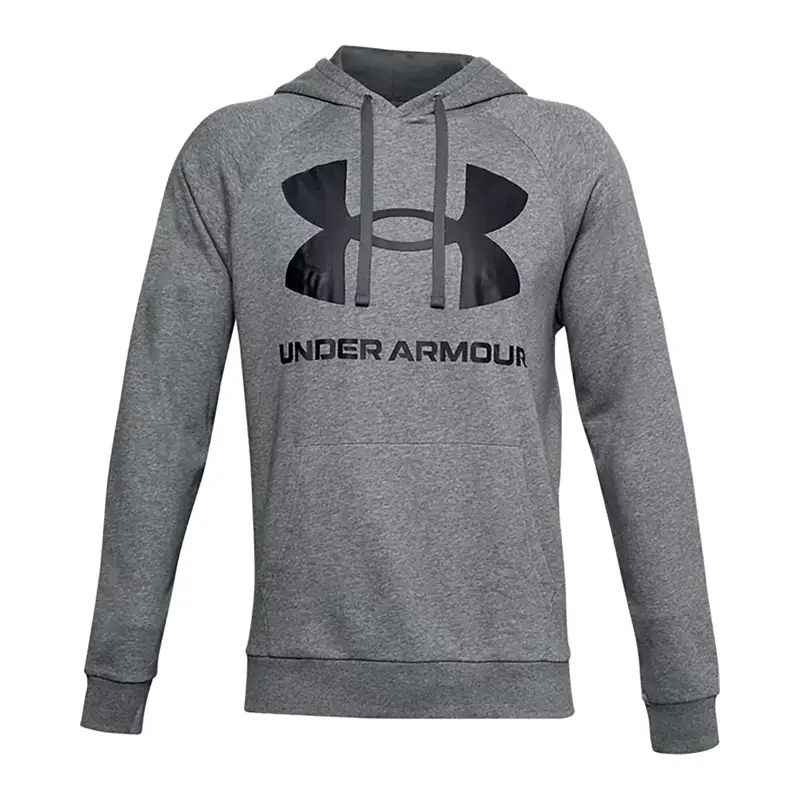 Felpa con cappuccio da uomo di Under Armour Rival Fleece Big Logo HD | Under Armour Grigio scuro