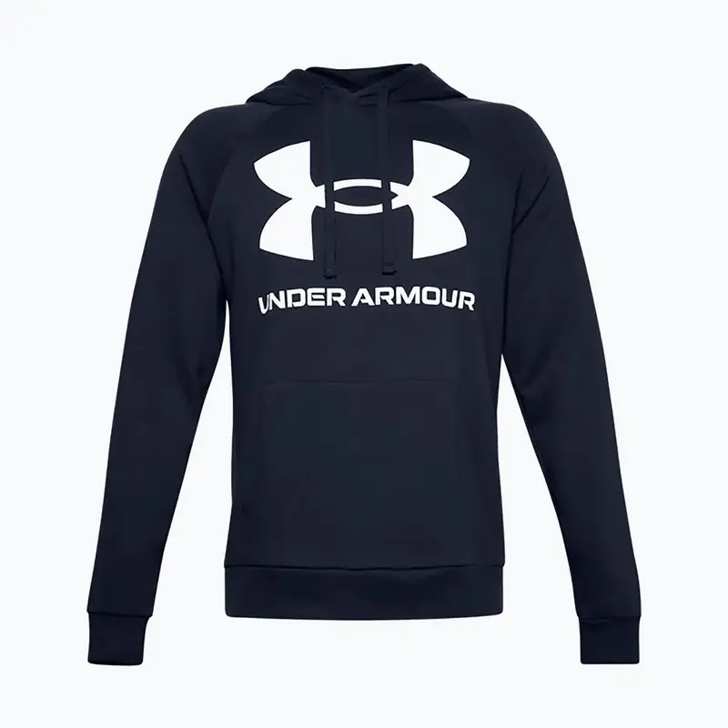 Felpa con cappuccio da uomo Under Armour Rival Fleece Big Logo HD | Under Armour Blu navy