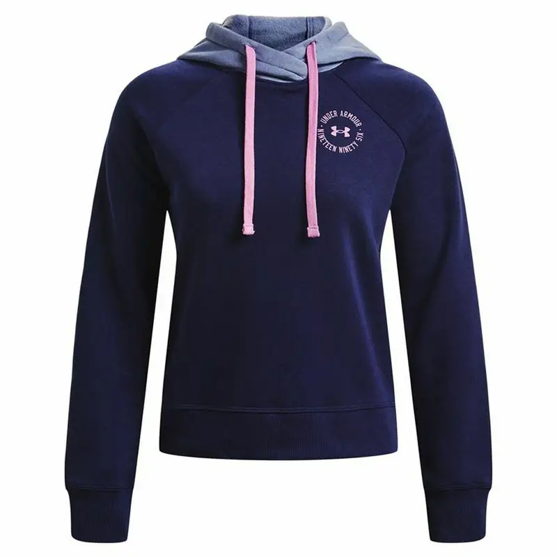 Felpa con Cappuccio Donna Rival Fleece | Under Armour Blu navy