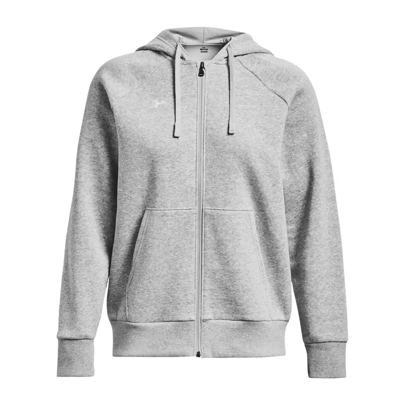Felpa con cappuccio in pile da donna con zip integrale Under Armour Rival Gris