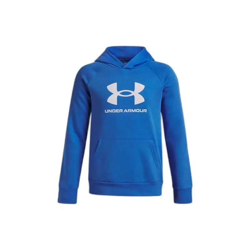 Felpa con cappuccio per bambini Under Armour Rival Fleece Big Logo Bleu