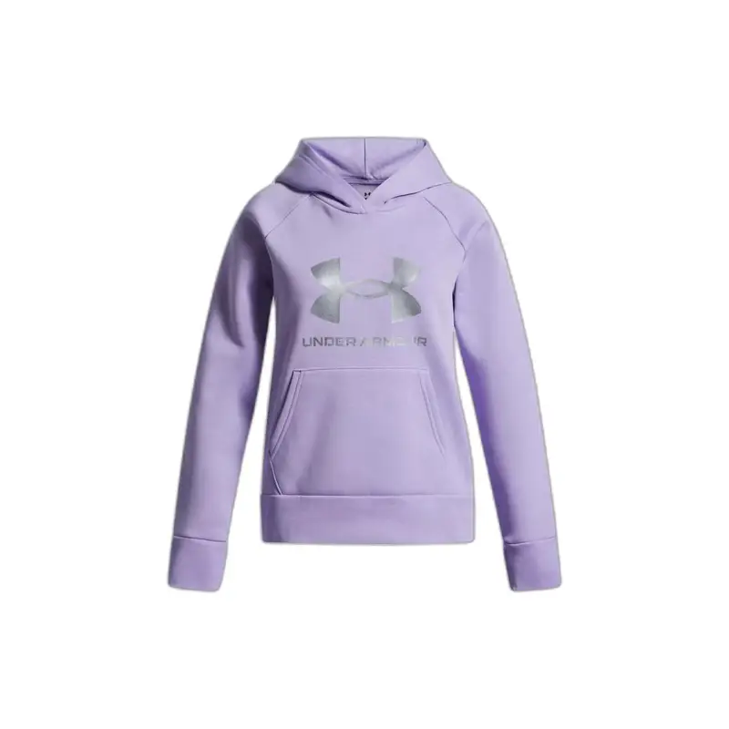 Felpa con cappuccio per bambini Under Armour Rival Shimmer Violet