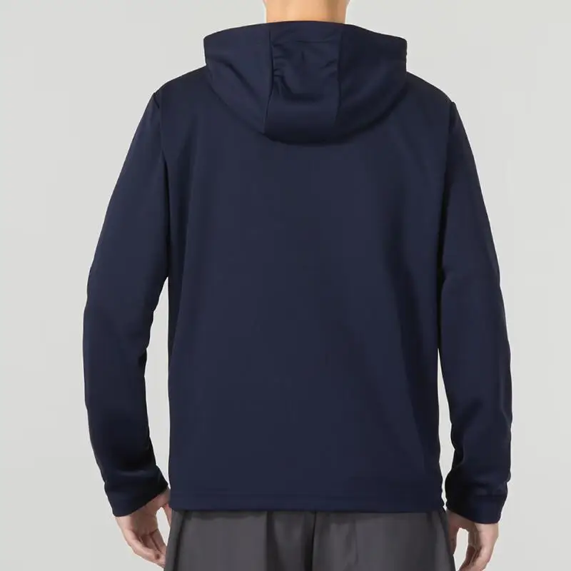 Felpa con Cappuccio Sportiva da Uomo per Corsa, Fitness, Allenamento, con Stampa Logo, Giacca Blu Inchiostro 23600303-409 4XL miniatura 5