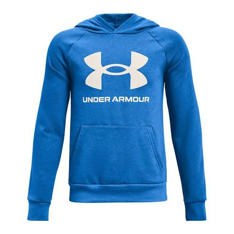 Felpa con Cappuccio Uomo Rival Big Logo | Under Armour Blu