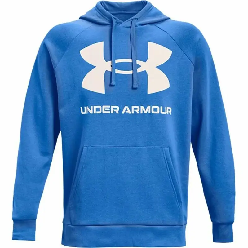 Felpa con Cappuccio Uomo Rival Big Logo | Under Armour Blu