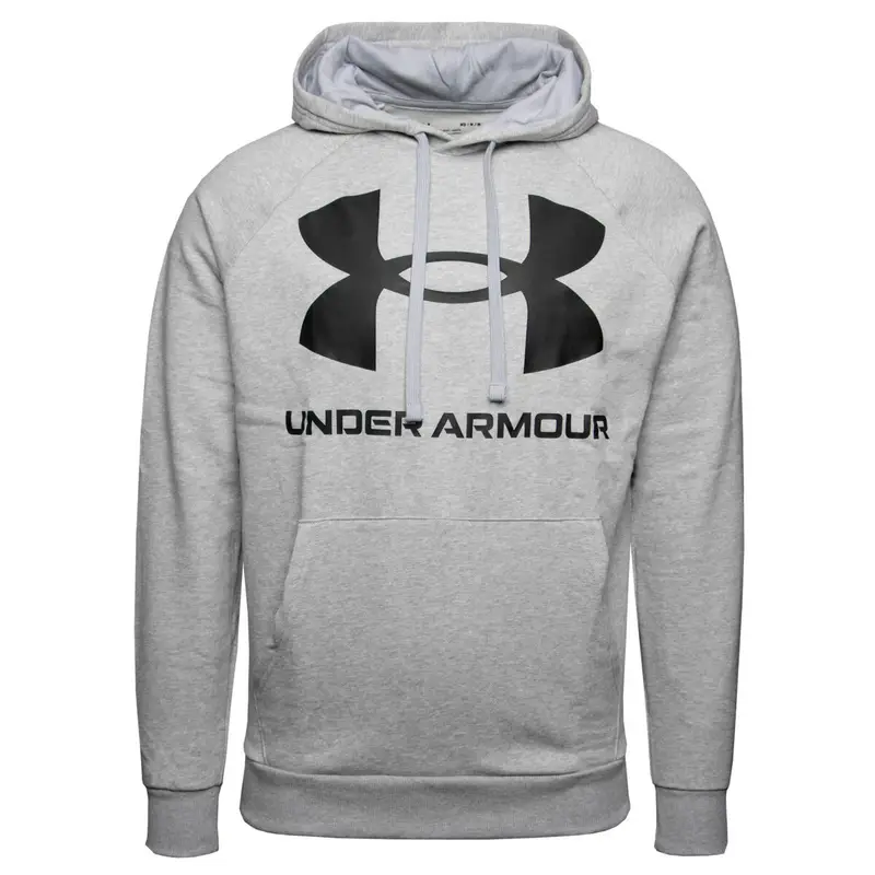 Felpa con Cappuccio Uomo Under Armour Rival Big Logo Grigio chiaro | Under Armour