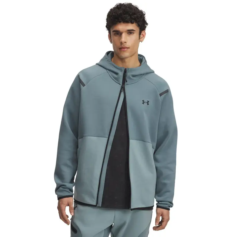 Felpa con cerniera a cappuccio Under Armour Unstoppable Fleece Bleu
