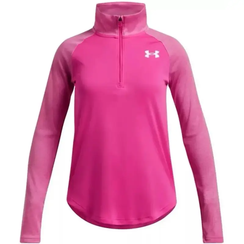 Felpa con cerniera a metà da bambina Under Armour Tech™ Rose
