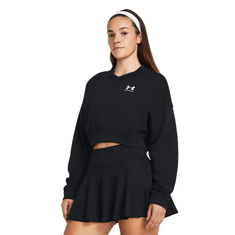 Felpa da allenamento da donna Under Armour Rival Terry Os Crop Crew | Under Armour Nero