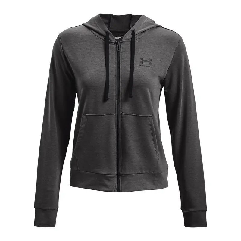 Felpa da donna con cappuccio e zip Under Armour Rival Gris
