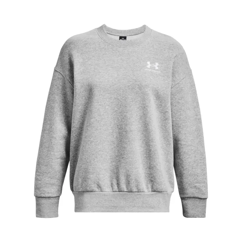 Felpa da donna Under Armour Essential Flc OS Crew Gris