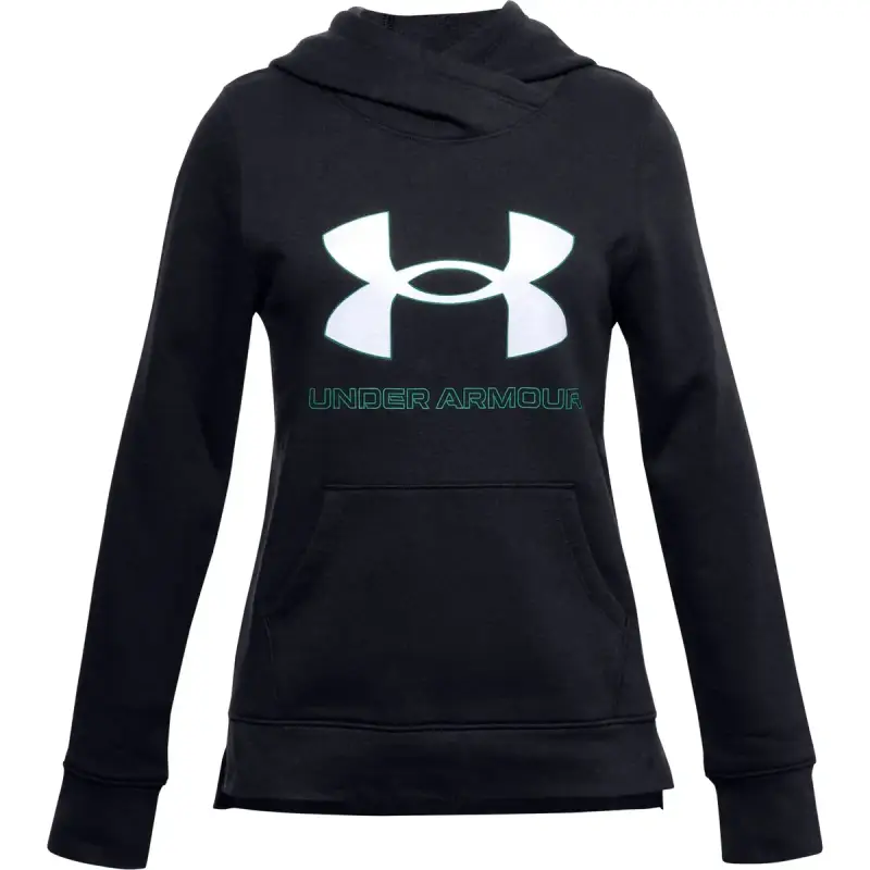 Felpa da ragazza con cappuccio Under Armour Rival Fleece Logo Noir