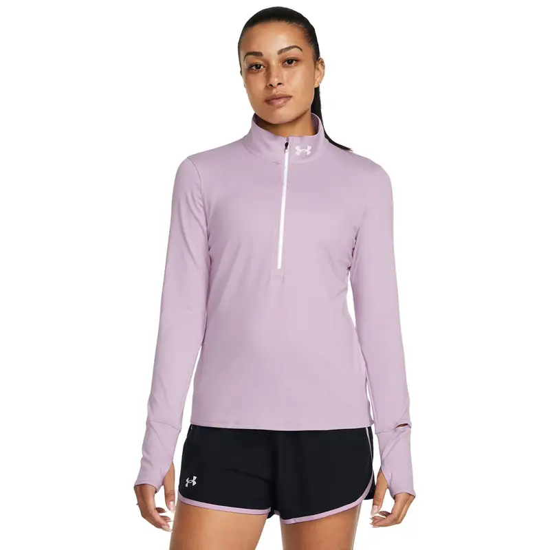 Felpa donna con zip 1/2 Under Armour Qualifier Violet