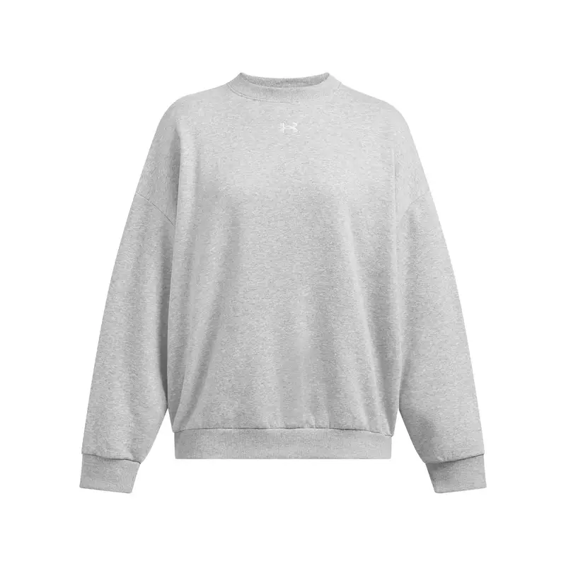 Felpa donna oversize a collo girocollo Under Armour Icon Fleece Gris