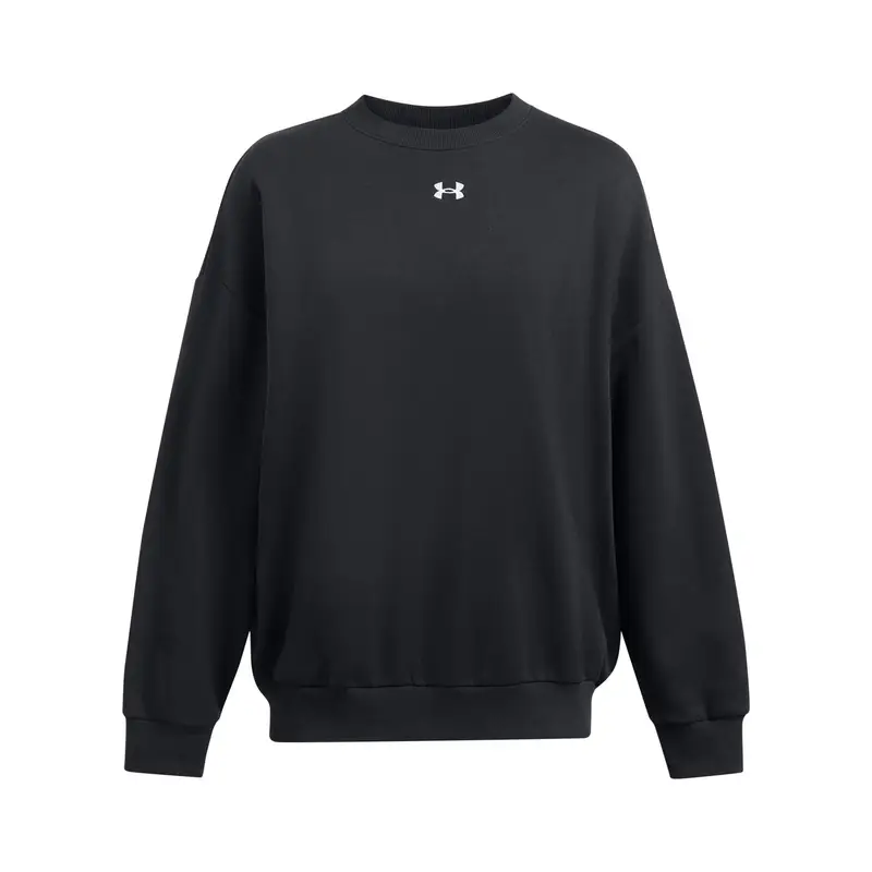 Felpa donna oversize a collo girocollo Under Armour Icon Fleece Noir