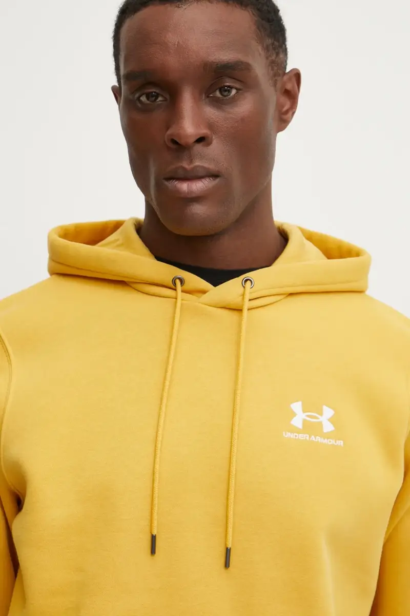 felpa Essential Fleece uomo colore marrone con cappuccio 1373880 Giallo miniatura 4