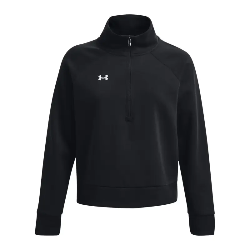 Felpa in pile da donna con 1/2 zip Under Armour Rival Noir