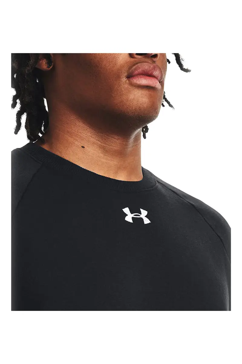 Felpa Nera Girocollo Under Armour Rival Fleece Crew [NERO] miniatura 4