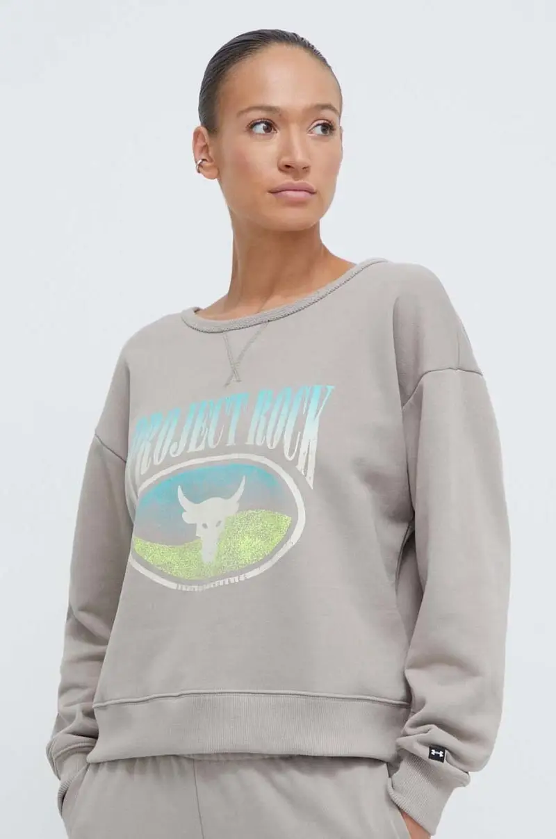 felpa Project Rock donna colore beige
