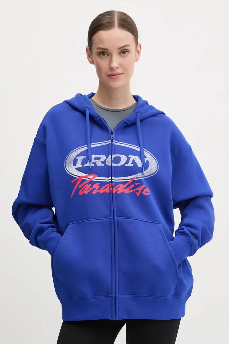 felpa Project Rock donna colore blu con cappuccio 1389701