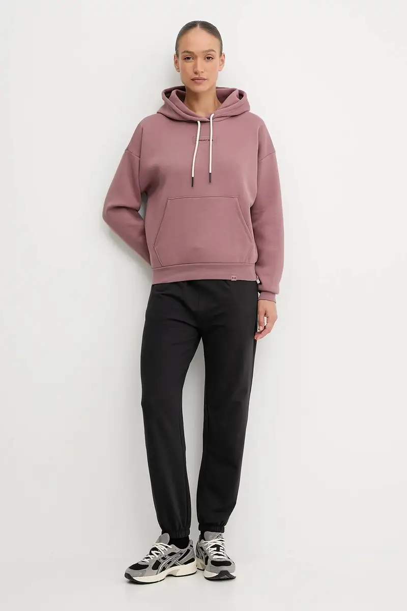 felpa Project Rock donna colore marrone con cappuccio con applicazione 6005087 miniatura 2