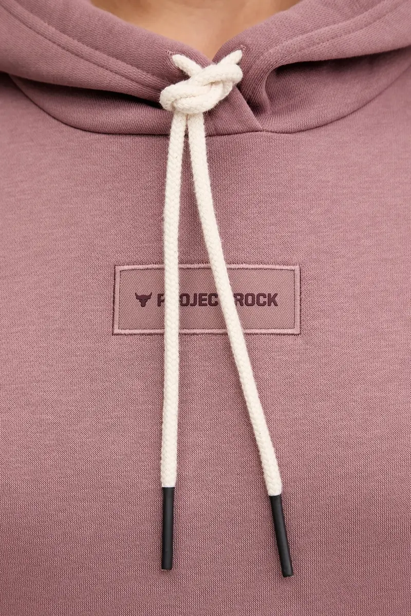 felpa Project Rock donna colore marrone con cappuccio con applicazione 6005087 miniatura 5