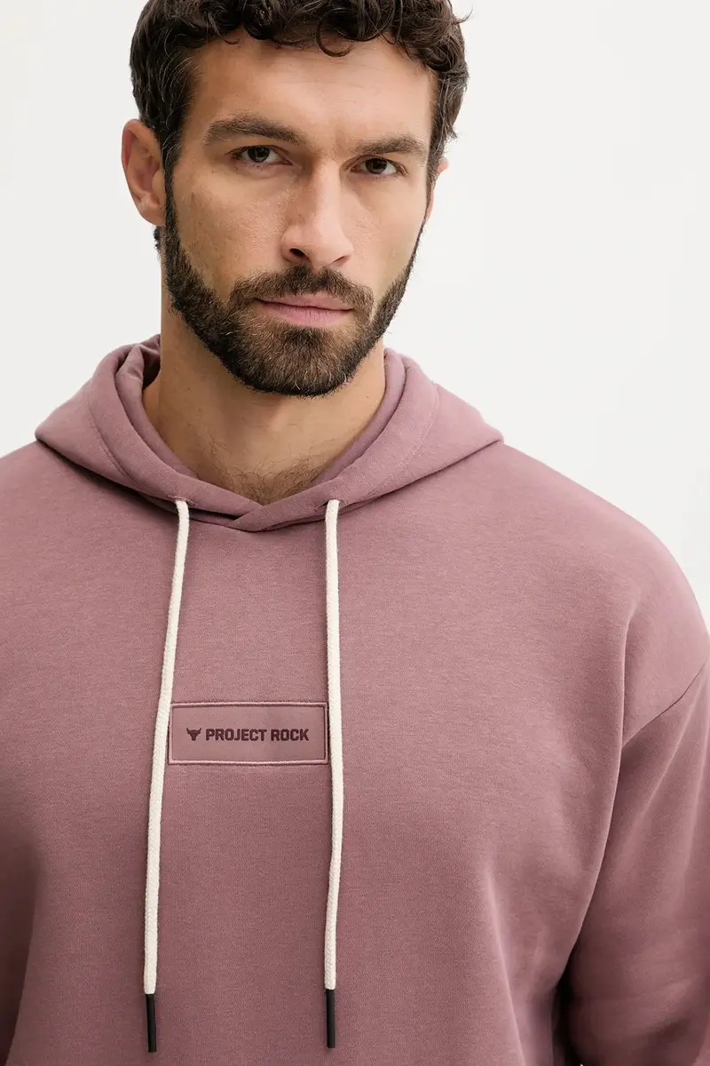 felpa Project Rock uomo colore rosa con cappuccio 6006245 miniatura 4