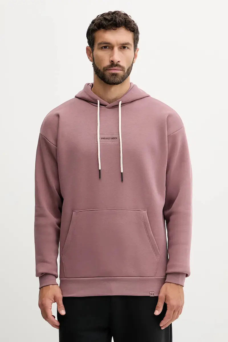 felpa Project Rock uomo colore rosa con cappuccio 6006245