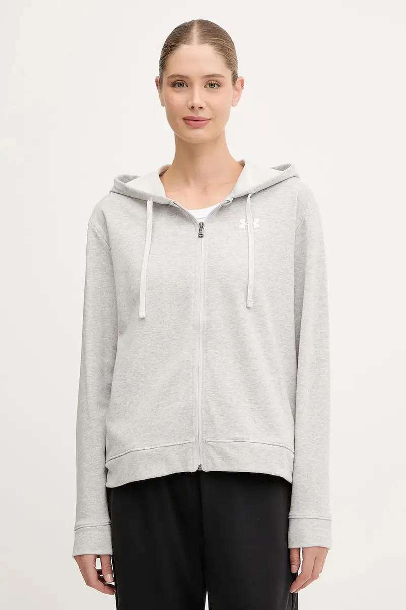 felpa UA Rival donna colore grigio con cappuccio 6005509