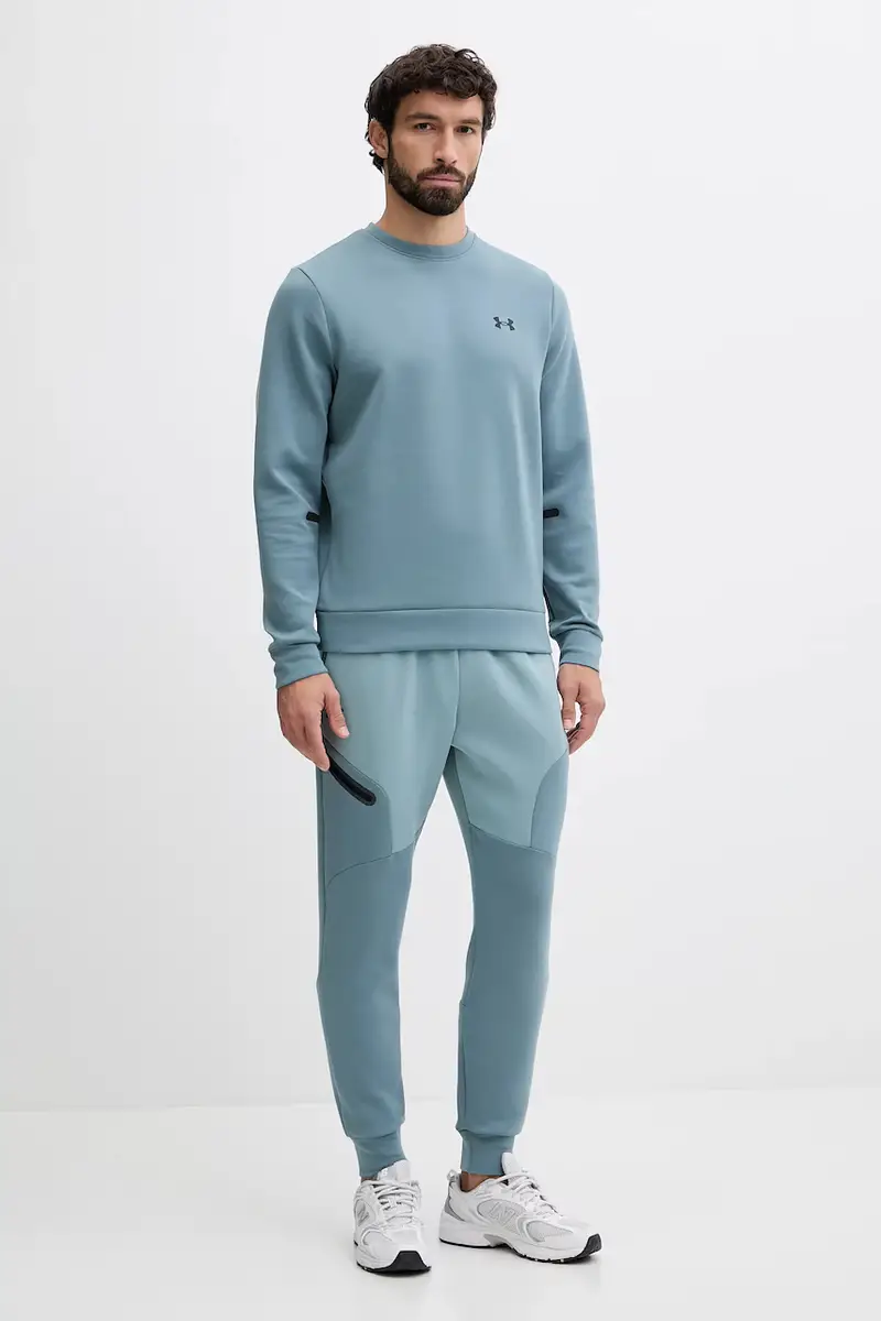 felpa Unstoppable Fleece Crew uomo colore nero 1389351 Turchese miniatura 2